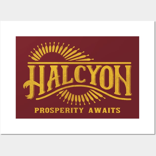 Halycon Logo | The Outer Worlds Wall Art by threadbaregaming